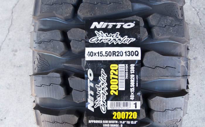 Nitto Tire Mud Grappler　40インチ