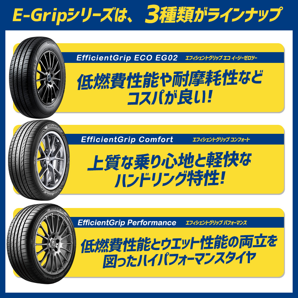 グッドイヤー E-Grip 比較 タイヤ