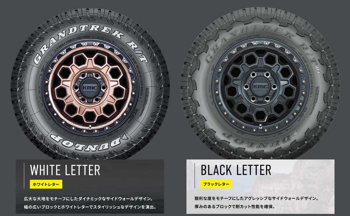 ダンロップ グラントレックR/T デュアルサイドウォールデザイン