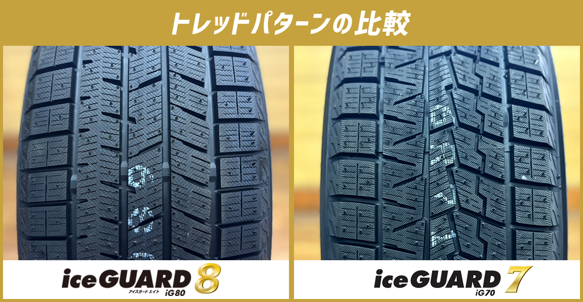 IG80　70　トレッドパターンの比較