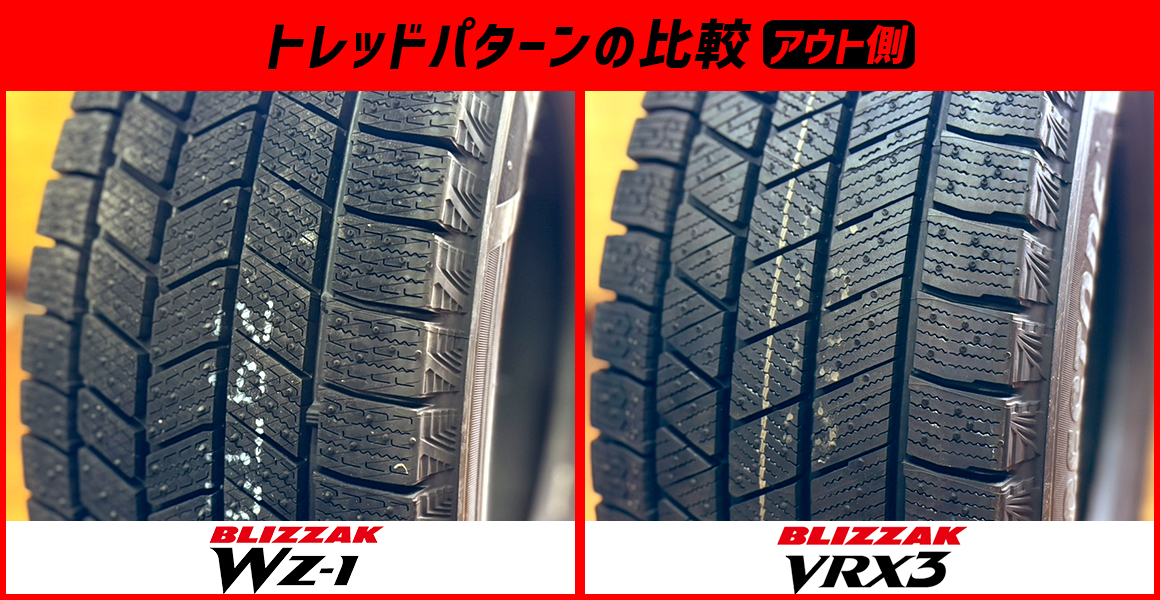 WZ-1 VRX3 トレッド比較