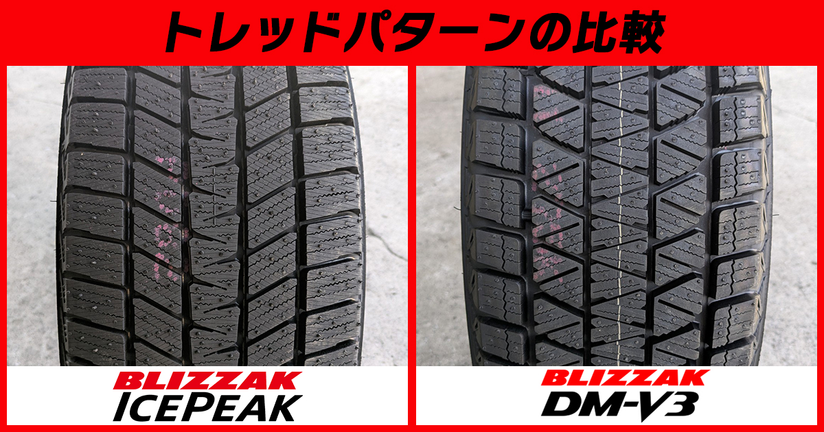 ブリヂストン アイスピーク トレッド比較