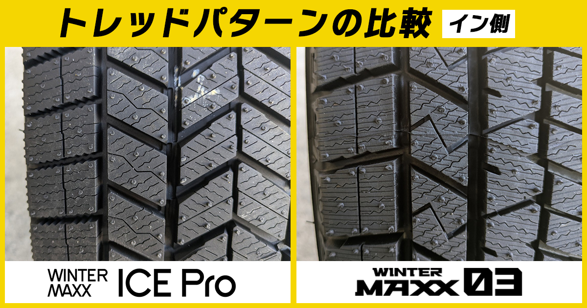 ICEPro トレッド比較 イン側